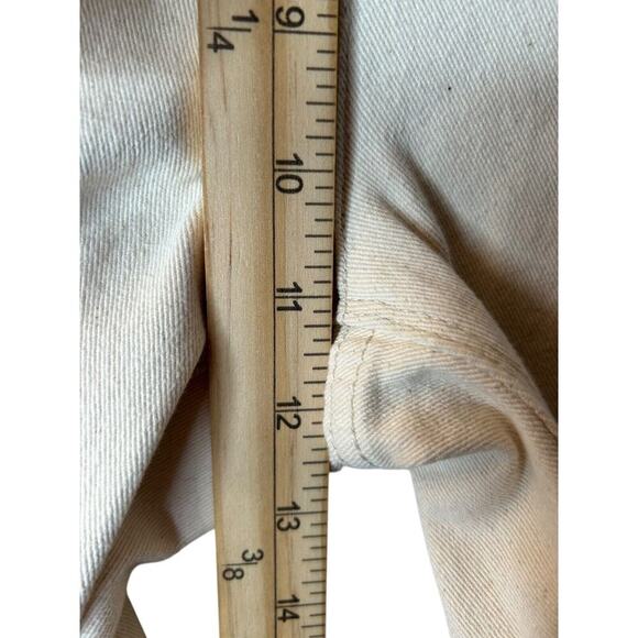 Vince Camuto Jeans Size 32/14 Ivory Ankle Length Frayed Hem High Rise - Picture 9 of 15